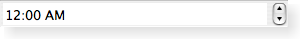 Screenshot of a Macintosh style time editing widget